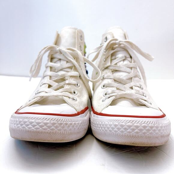 Converse Chuck Taylor Flower Embroidered Womens 12 Mens 10 All Star High Classic - Picture 3 of 10